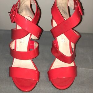Aldo patent leather pink sandals size 7
